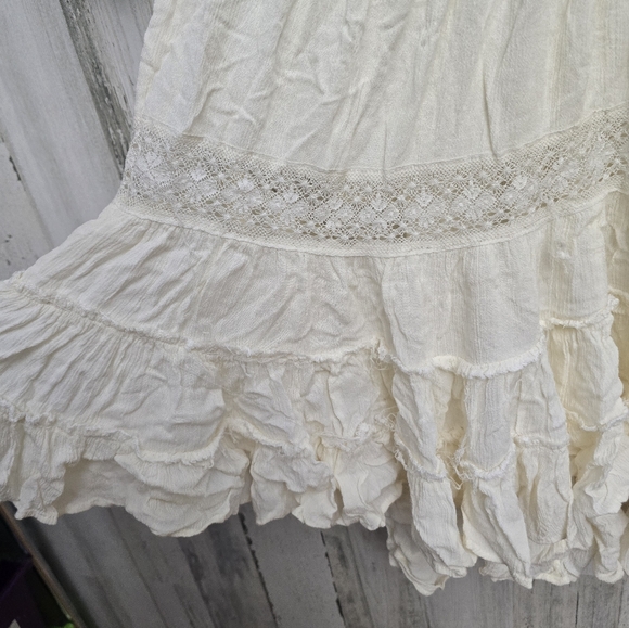 Free People Boho Off White Dress Womens Size XS - Picture 4 of 10